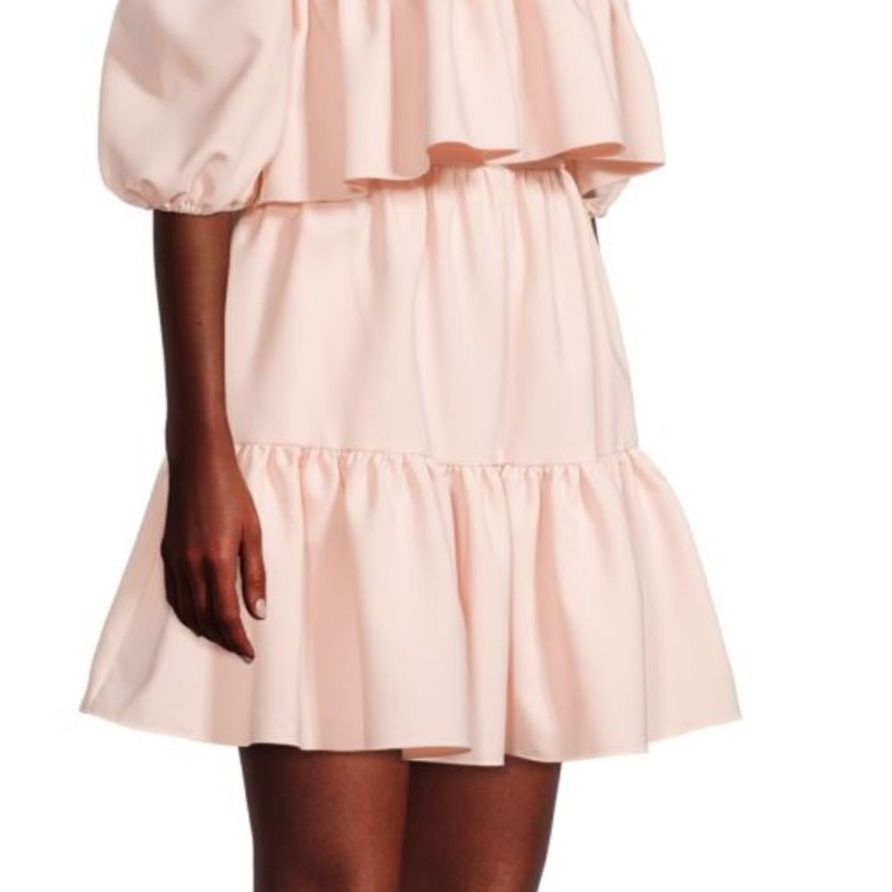 Black Halo flounced skirt NWT 12 Blush